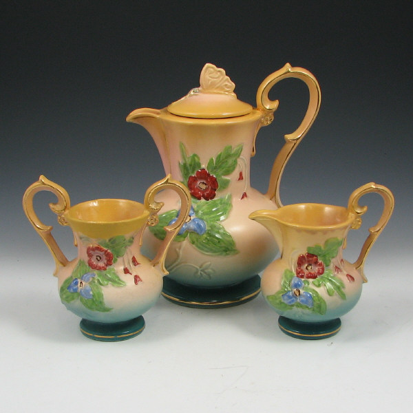 Appraisal: Hull Wildflower No Series Hand Decorated Tea Set Wildflower No