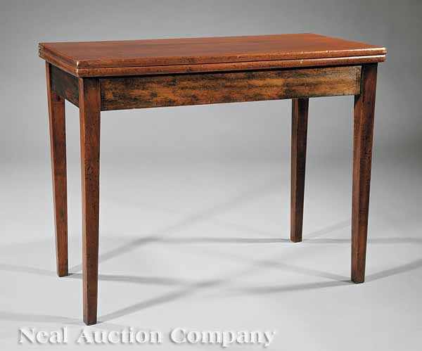 Appraisal: A George III Mahogany Games Table th c rectangular foldover