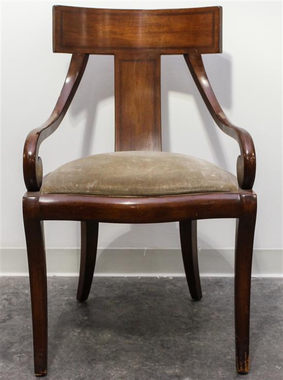 Appraisal: Sale Lot A Regency Style Mahogany Armchair th century having