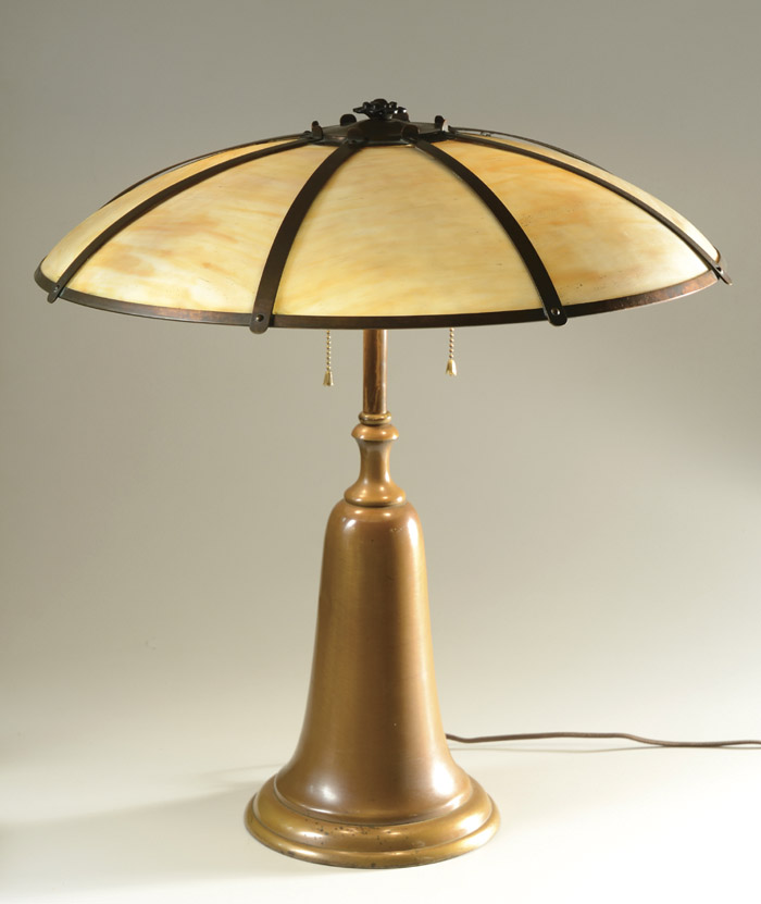 Appraisal: AN ARTS AND CRAFTS PERIOD TABLE LAMP The copper finished