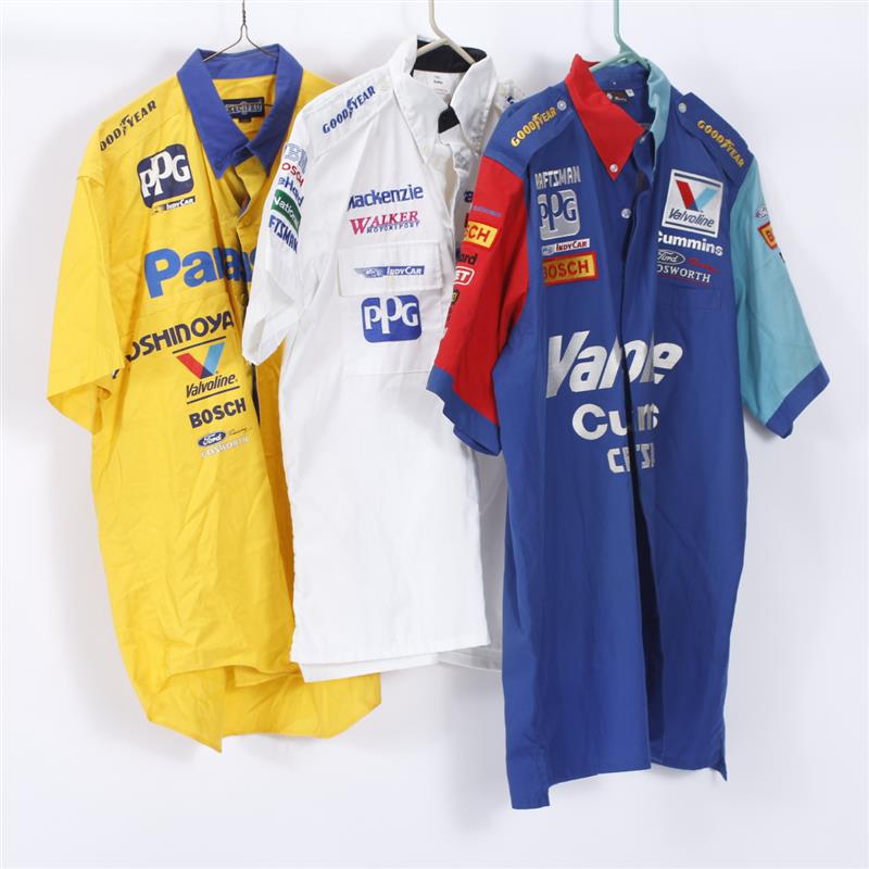 Appraisal: Three Auto Racing Pit Crew Shirts Size XL Blue ValvolineSize