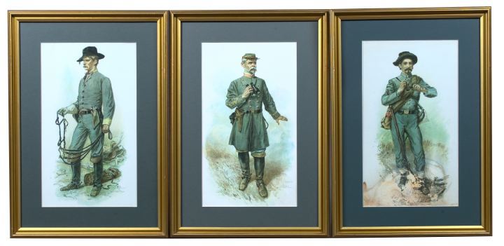 Appraisal: William Ludwell Sheppard American - Three Confederate Soldiers trio of