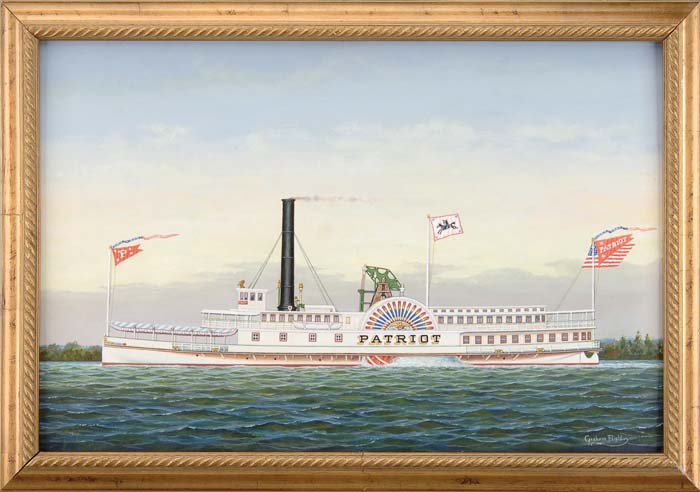 Appraisal: GRAHAM FLIGHT American Early th Century STEAMSHIP PATRIOT Oil on