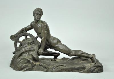 Appraisal: Alexandre Ouline Belgium active - Bronze with brown patina and