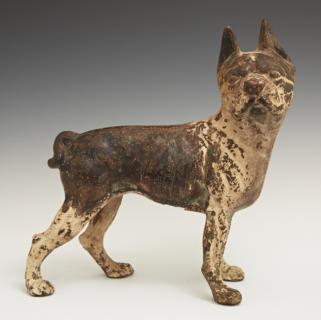 Appraisal: American Cast Iron Boston Terrier Doorstop c American Cast Iron