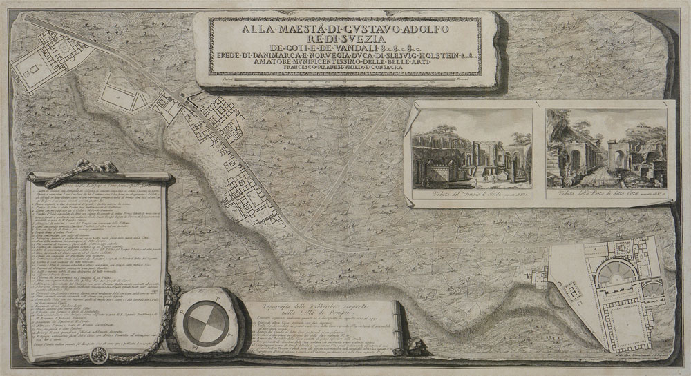 Appraisal: PIRANESI Fransesco Italian - Topography map of the Excavations of