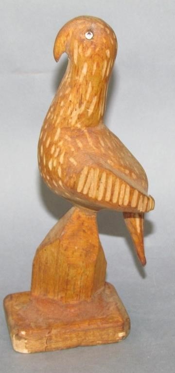 Appraisal: WOODEN BIRD CARVINGunsigned minor wear on base