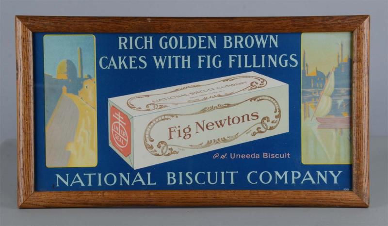 Appraisal: Fig Newton Advertisement In Frame This is a lithograph advertisement