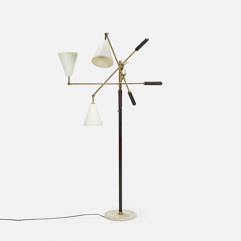 Appraisal: Italian Three-arm floor lamp Italian Three-arm floor lamp c enameled