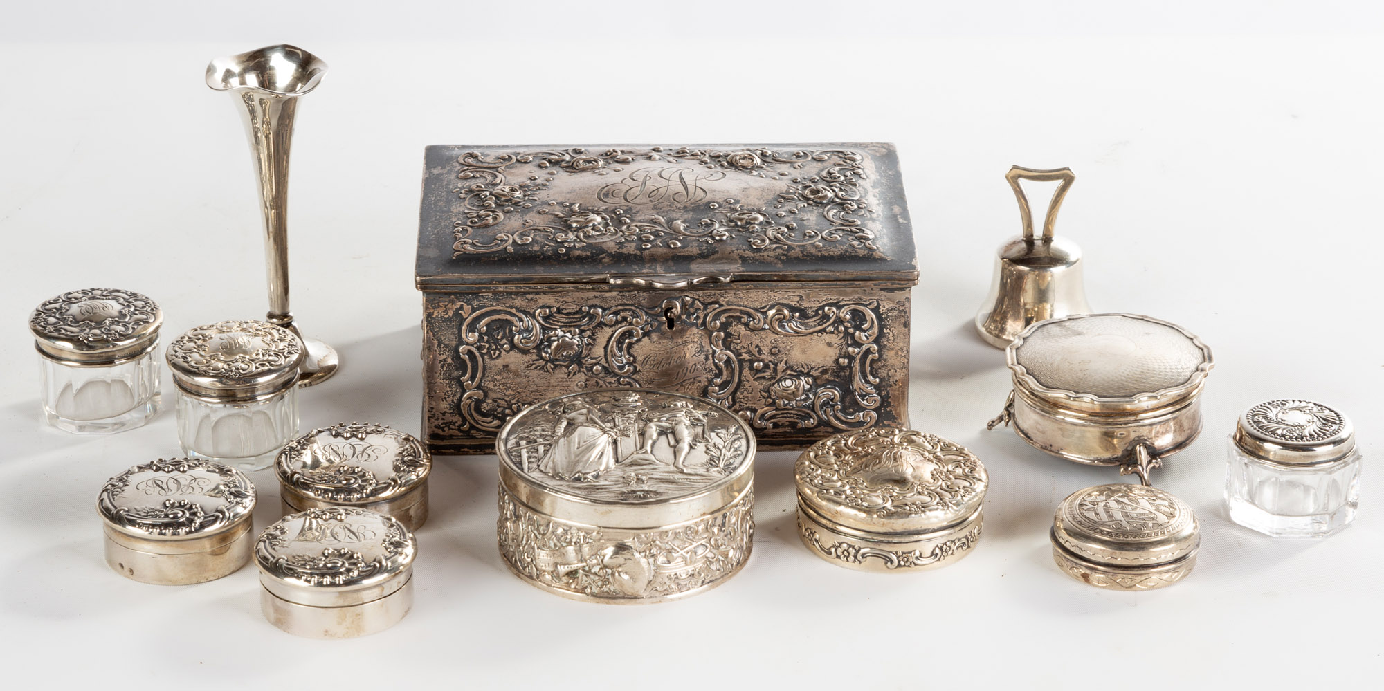 Appraisal: GROUP OF SILVER DRESSER ACCESSORIES Including Gorham and Tiffany Co