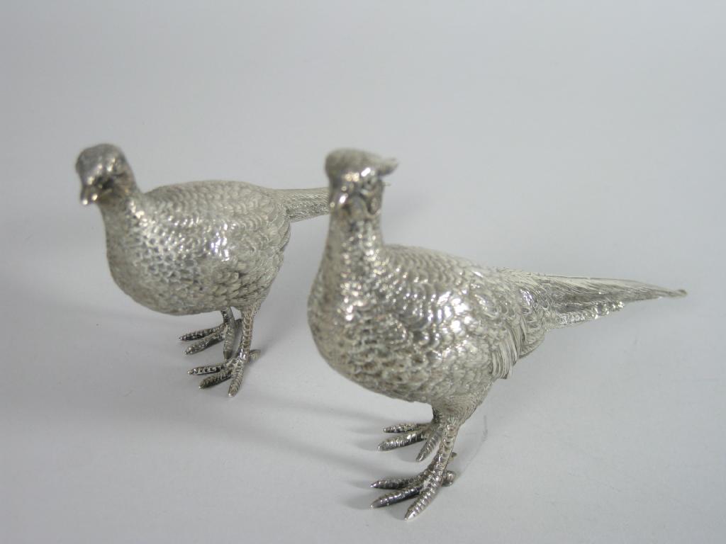 Appraisal: Pair of Continental silver Table Ornaments in the form of