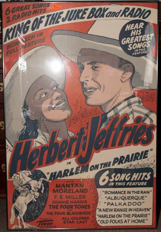 Appraisal: Movie poster ''Harlem on the Prairie '' starring Herb Jeffries