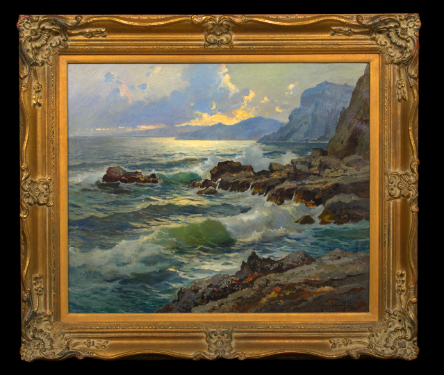 Appraisal: F Girodano Italian th th Century Off Capri oil on