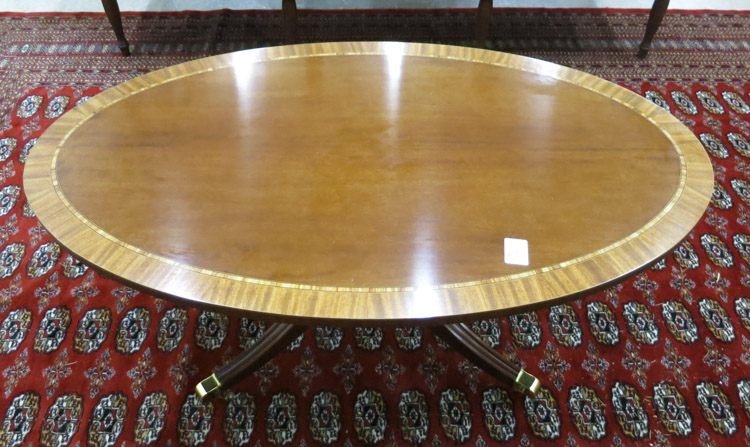 Appraisal: STICKLEY FEDERAL STYLE MAHOGANY COCKTAIL TABLE Williamsburg Reserve Collection by