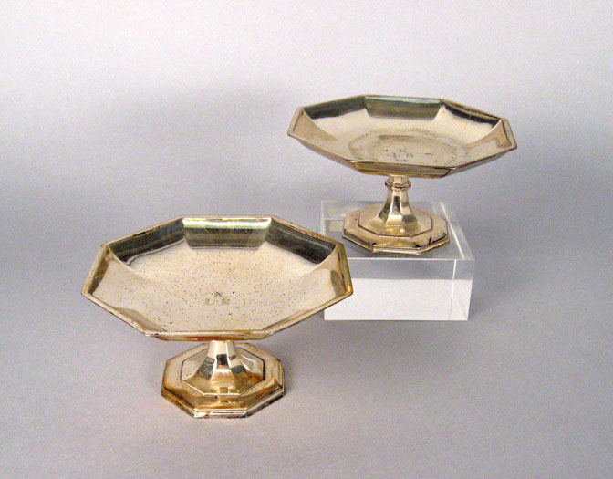 Appraisal: Pair of English sterling silver compotes lionel alfred crichton london