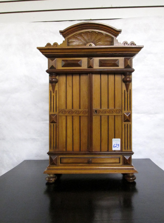 Appraisal: A SMALL BAROQUE STYLE CABINET German c table top or