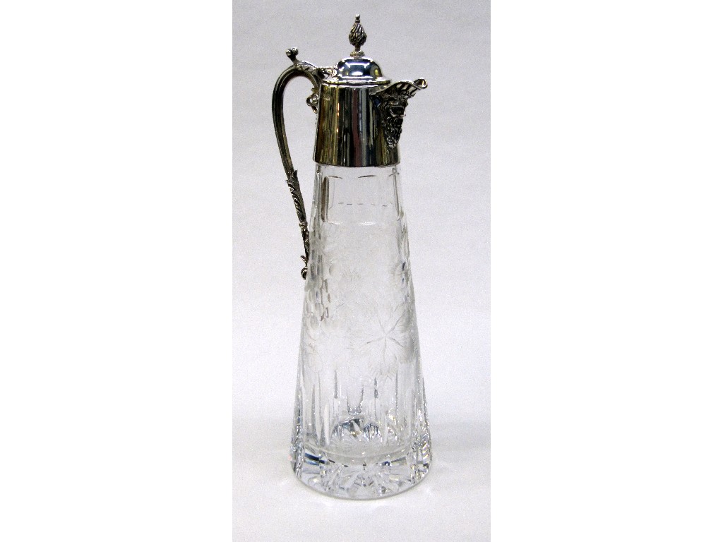 Appraisal: Silver mounted claret jug Birmingham