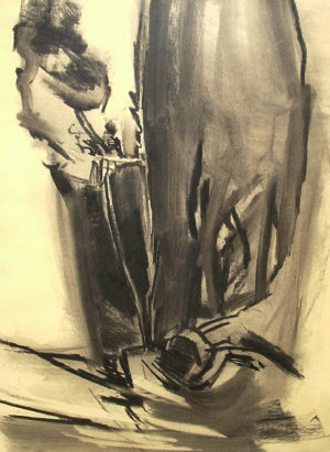 Appraisal: Edward Middleditch RA - - Untitled charcoal on buff paper