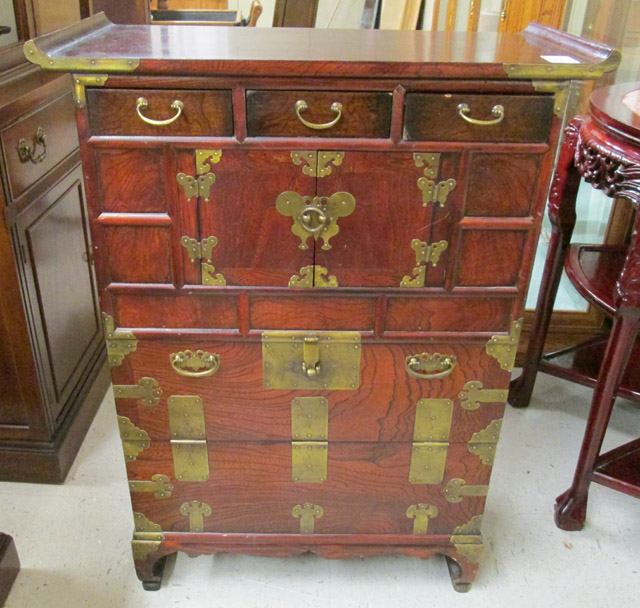 Appraisal: KOREAN PERSONAL STORAGE CHEST th century hand crafted in a