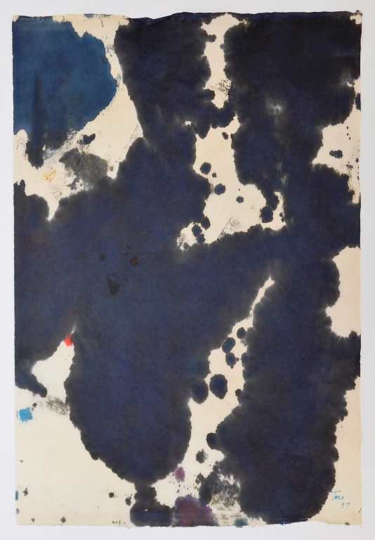 Appraisal: TARO YAMAMOTO ABSTRACT EXPRESSIONIST WC PAINTING California Connecticut New York