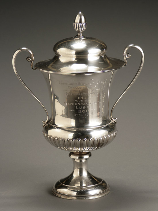 Appraisal: George V Silver Covered Trophy Urn R S Garrard Co