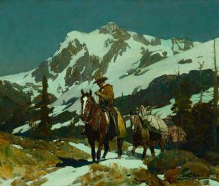 Appraisal: FRANK TENNEY JOHNSON - Return from the Hunt oil on