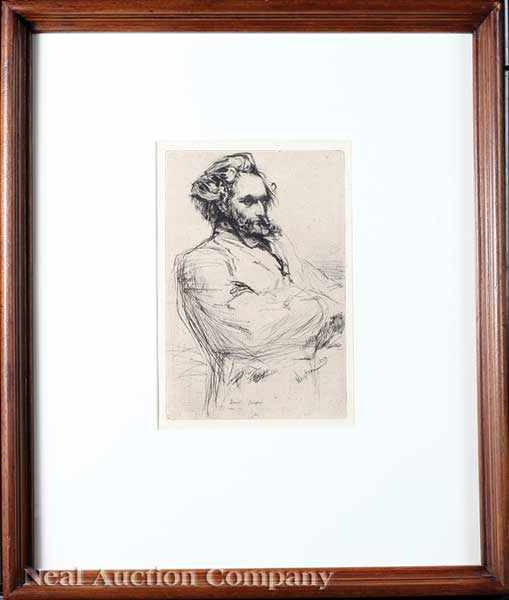 Appraisal: James Abbot McNeill Whistler American - Drouet Sculpteur drypoint etching