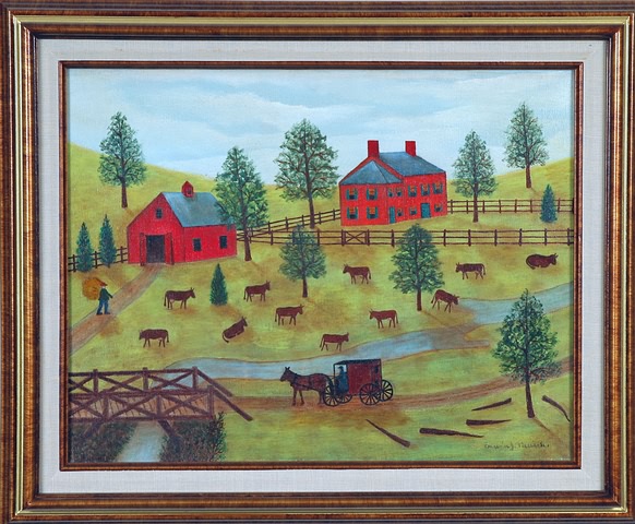 Appraisal: Pasture Scene oil on canvas x SLR Artist American th