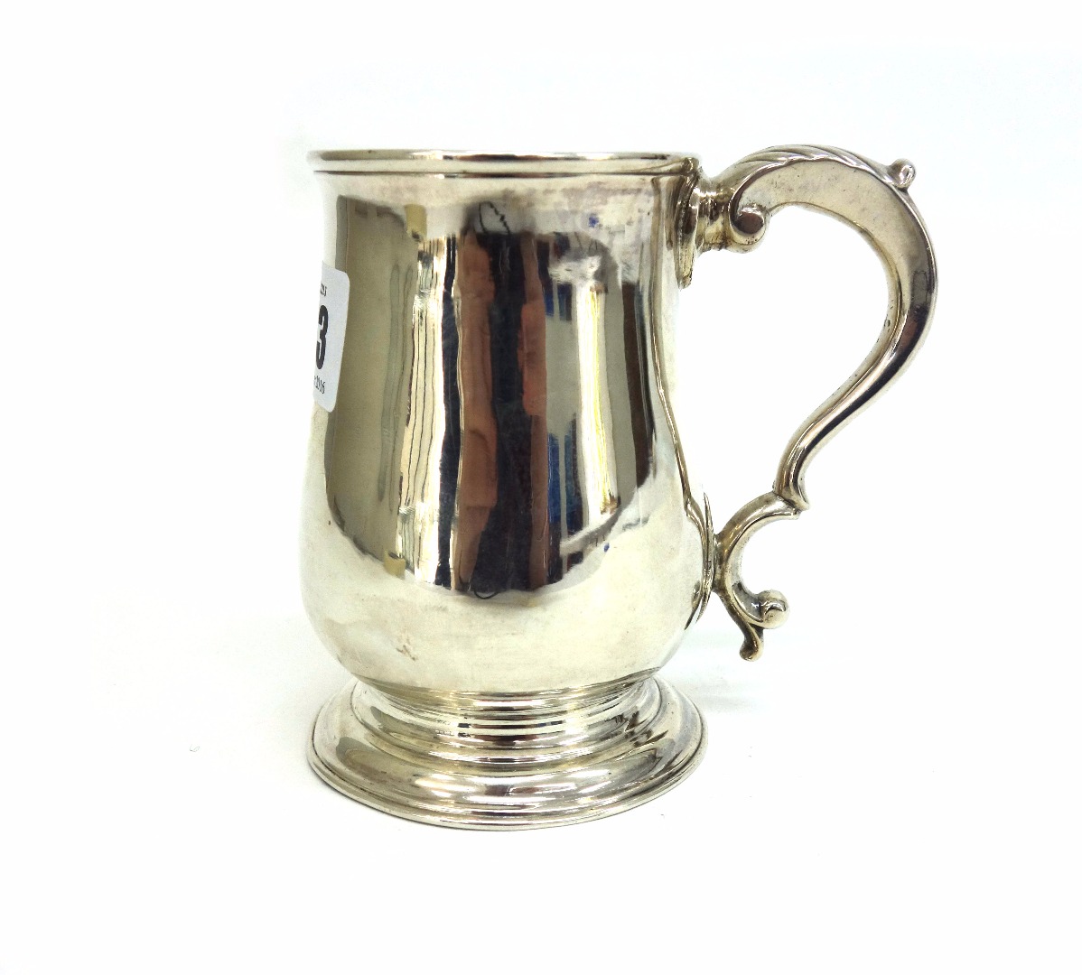 Appraisal: A George III silver baluster shape mug probably by James