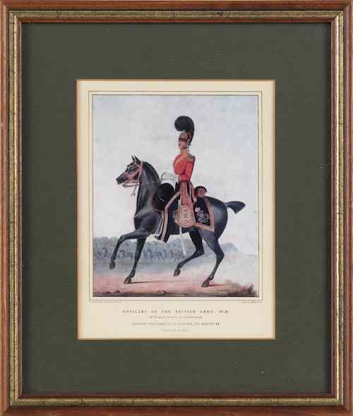 Appraisal: Six color lithographs of British officers th c x