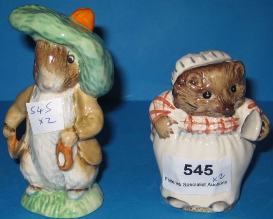 Appraisal: Beswick Beatrix Potter Figures Benjamin Bunny and Mrs Tiggywinkle Both