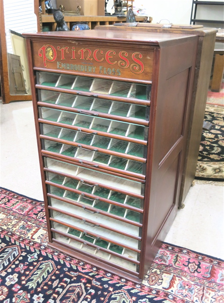 Appraisal: PRINCESS EMBROIDERY FLOSS' CABINET The Corticelli Silk Company Norwich and