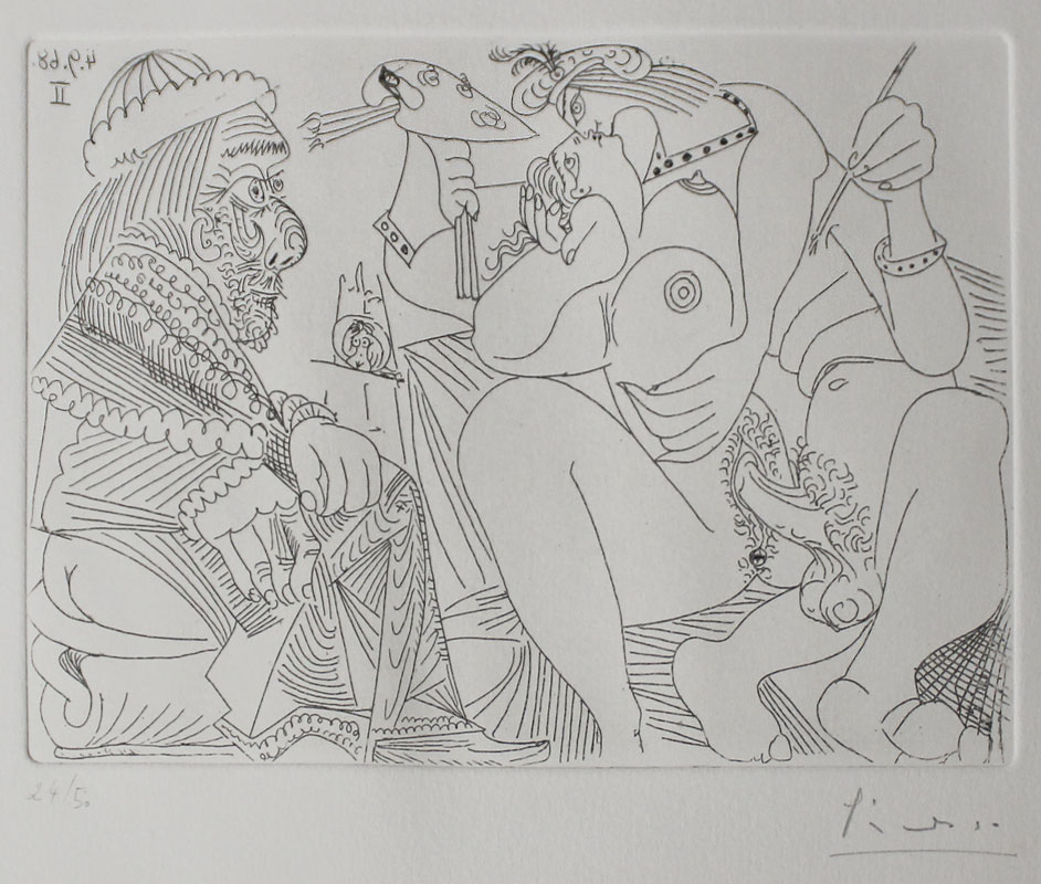 Appraisal: PICASSO Pablo Spain - ''Raphael et la Fornarina XVI'' from