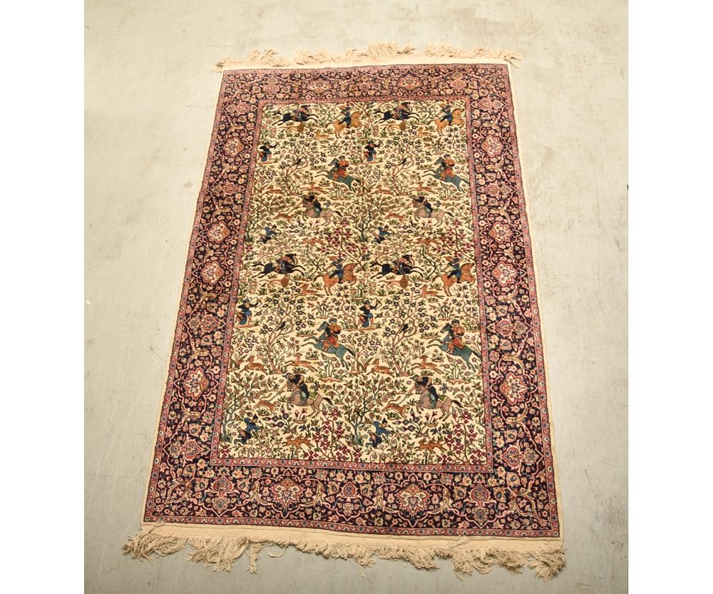 Appraisal: Tabriz Center Hall Carpet Tabriz center hall carpet decorated with