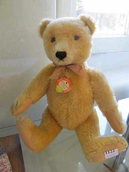 Appraisal: STEIFF STRAW FILLED JOINTED GROWLING TEDDY