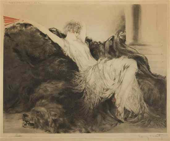 Appraisal: Louis Icart French - Paresse etching signed Louis Icart lower