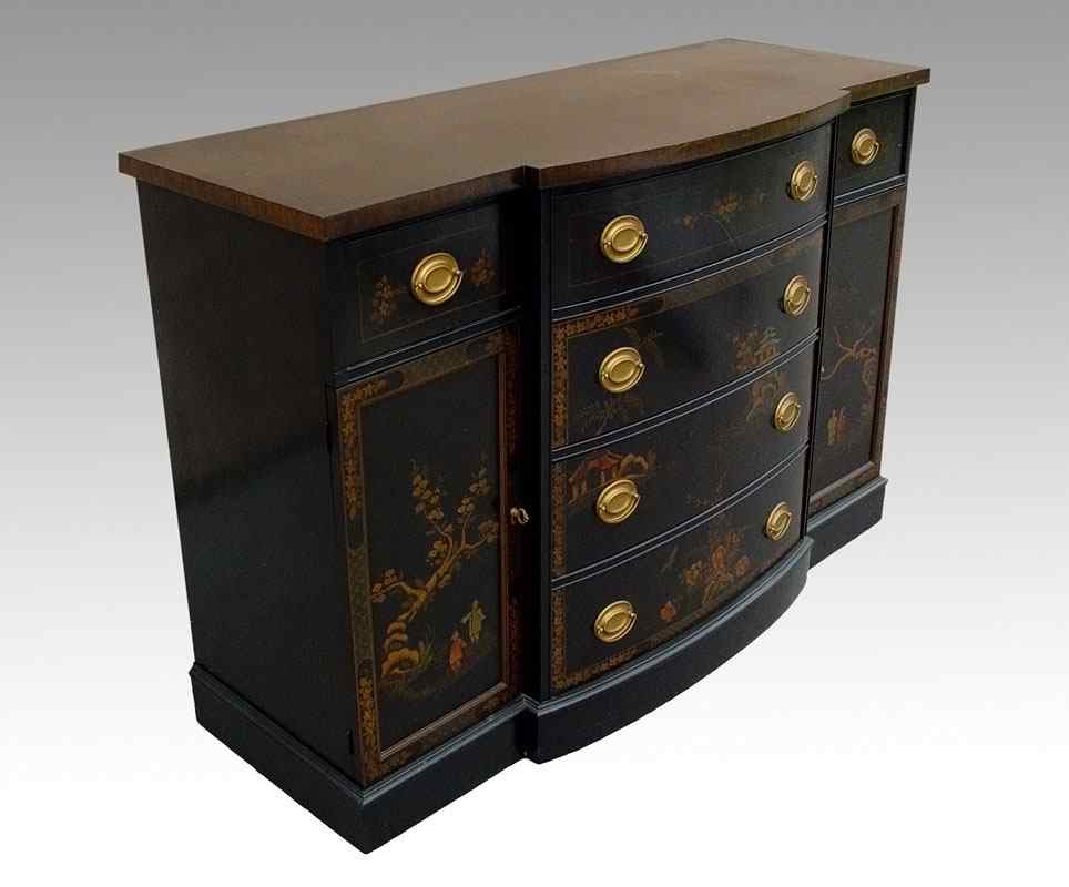 Appraisal: CHINOISERIE DECORATED SIDEBOARD BUFFET Mid th C '' high x