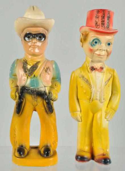 Appraisal: Lot of Character Chalk Carnival Figures Description Includes one Lone