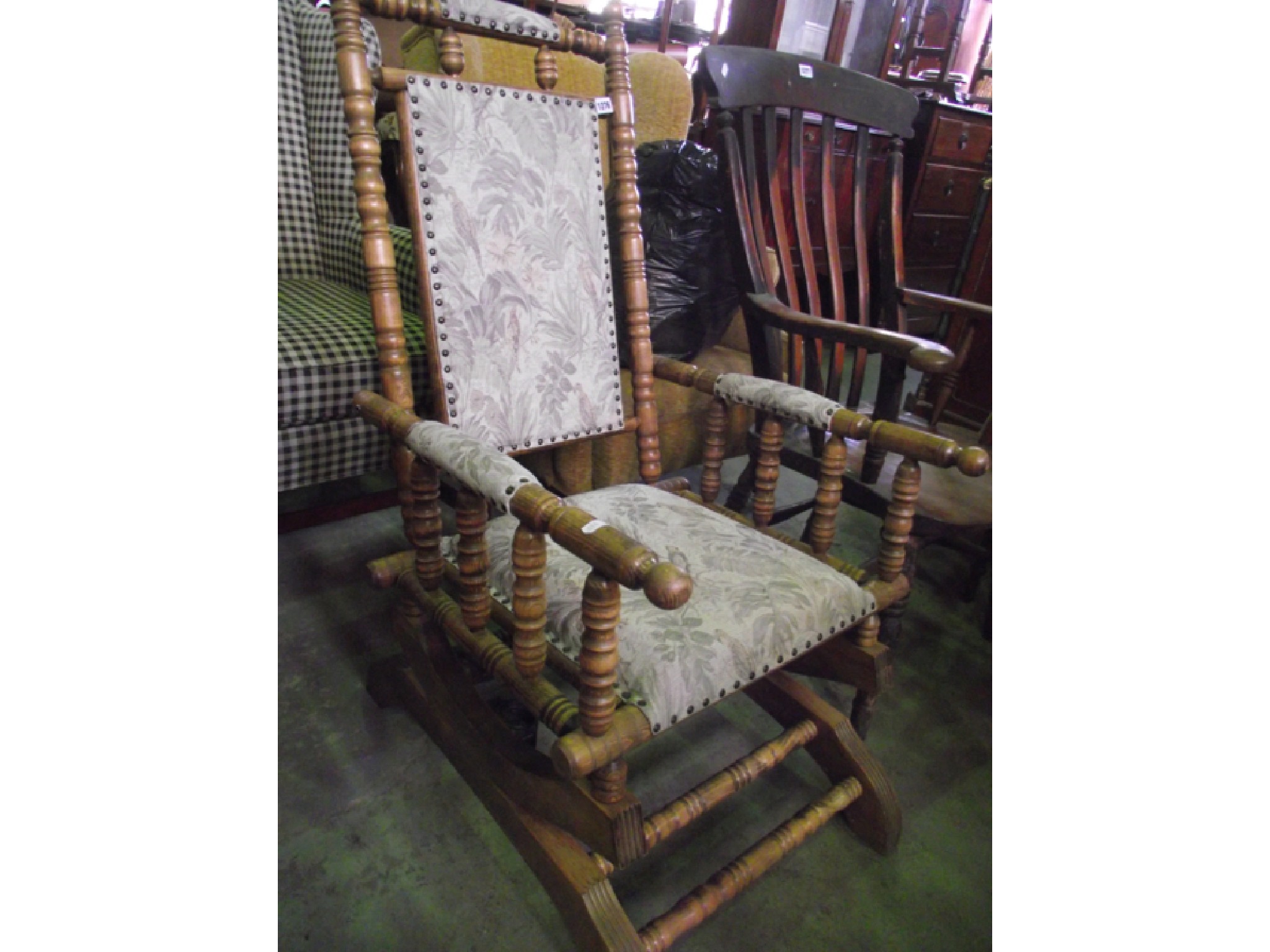 Appraisal: An early th century American rocking chair of usual form