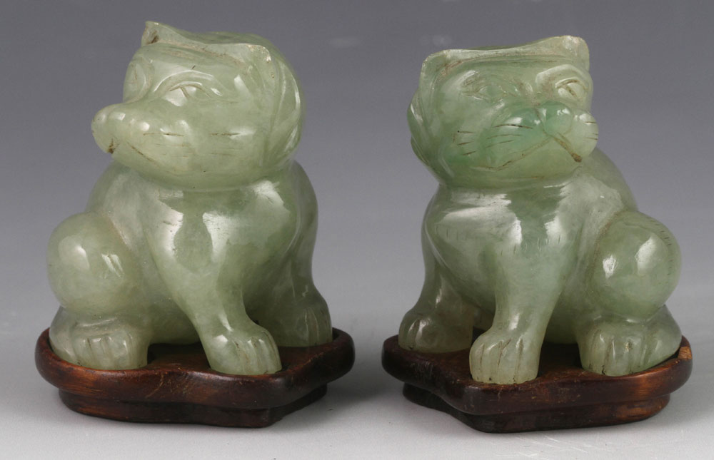 Appraisal: - th C Chinese Foo Lions Pair of foo lions