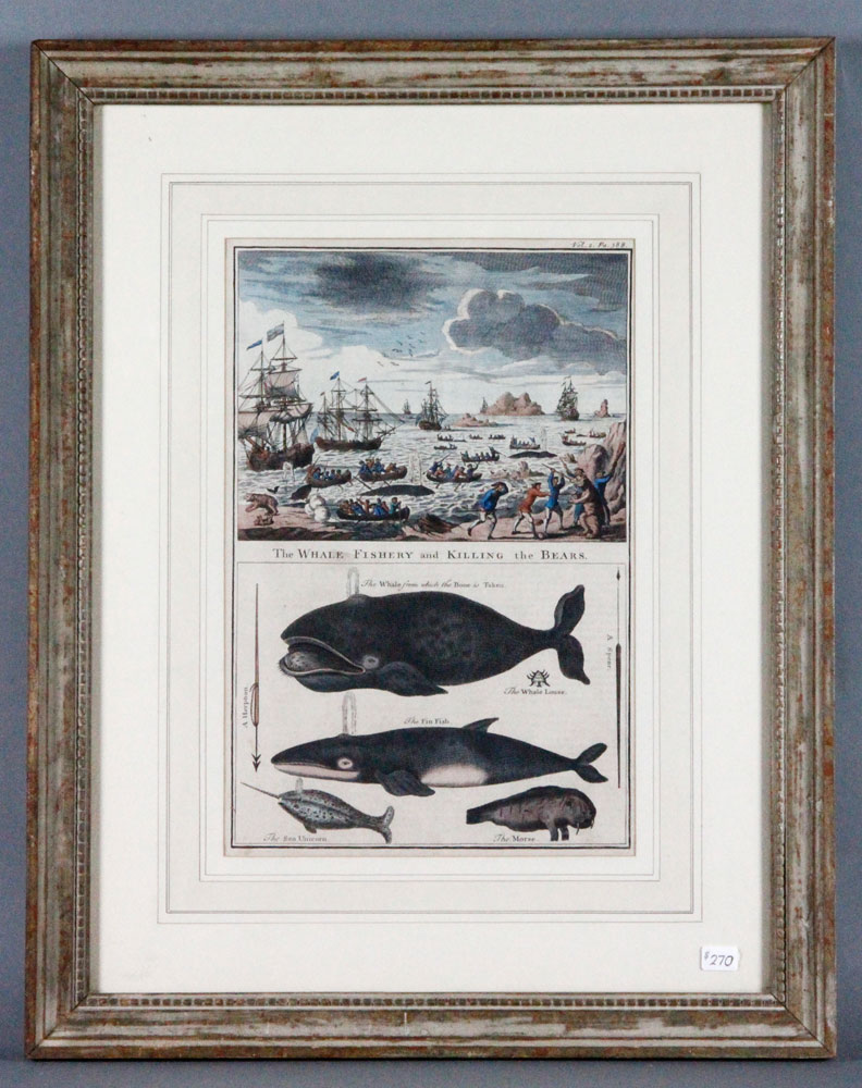 Appraisal: - Unsigned The Whale Fishery Killing the Bears Engraving Unsigned