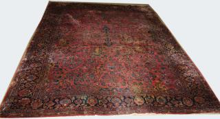 Appraisal: early th c Sarouk main carpet ' x ' early