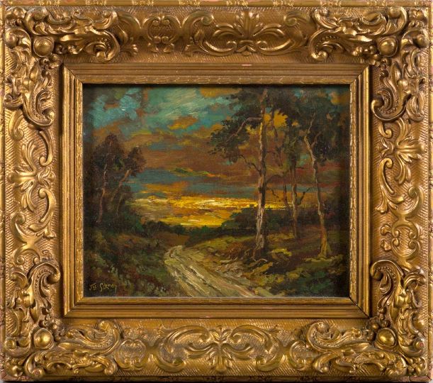 Appraisal: Joseph Sloman American b - d View of a Wooded