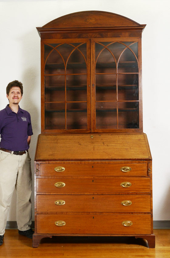 Appraisal: EARLY TH CENTURY BOOKCASE SECRETARY DESK Extraordinarily large English Ca