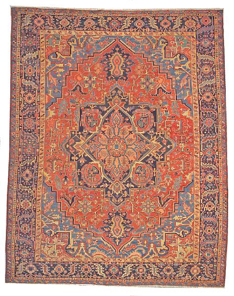 Appraisal: A Heriz carpet Northwest Persia late th century size approximately