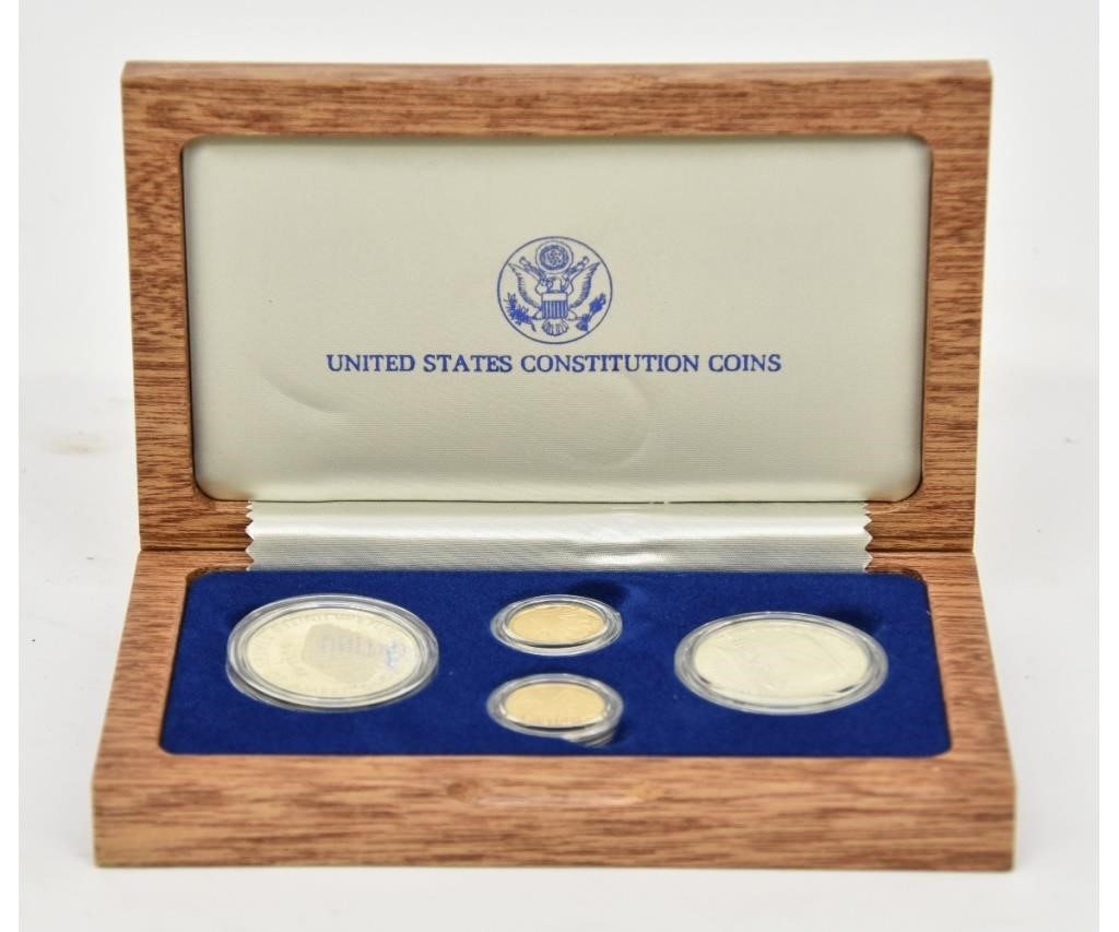 Appraisal: Bicentennial of the Constitution coin set two silver dollars and