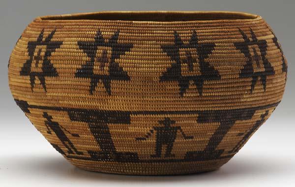 Appraisal: NATIVE AMERICAN CALIFORNIA GREAT PLAINS Circular basket finely shaped and