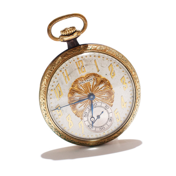 Appraisal: Waltham Jewel Pocket Watch Circa with K Gold Plated Case