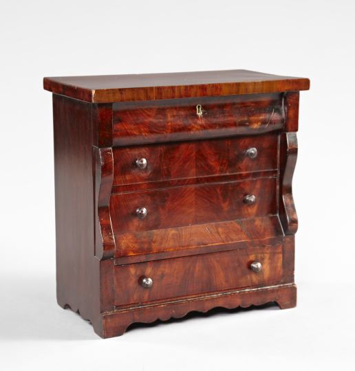 Appraisal: Good William IV Anglo-Scottish Miniature Chest of Drawers second quarter