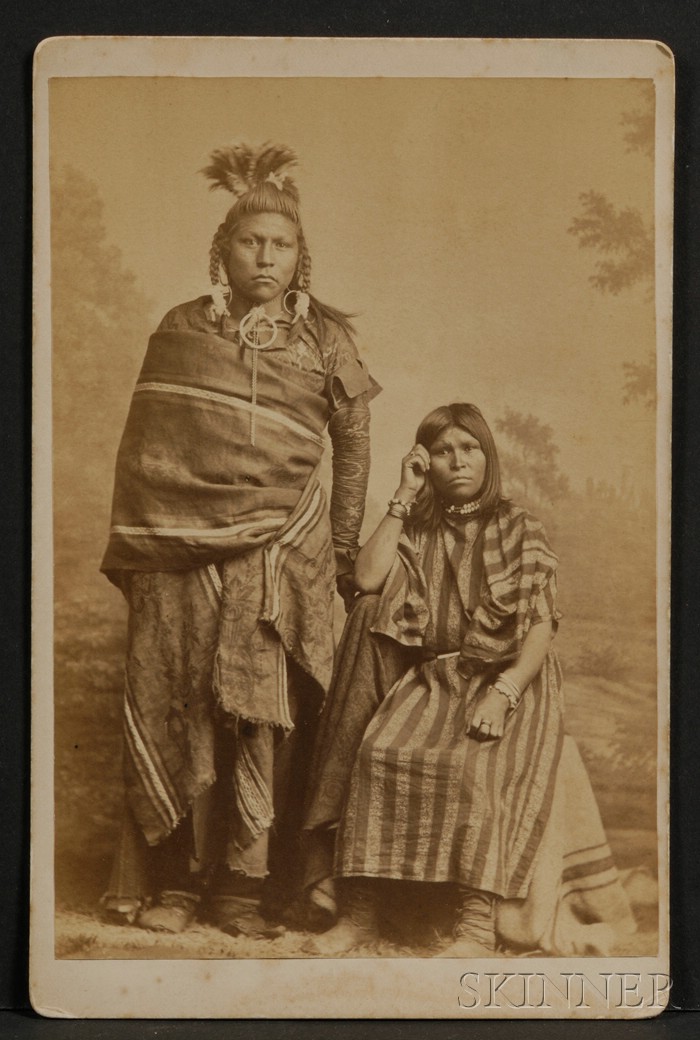 Appraisal: Cabinet Card of an Ute Man and Woman written in